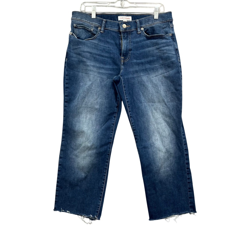 Lucky Brand Jeans Sweet Mid Rise Straight Womens 12/31R Blue Denim Pants Stretch